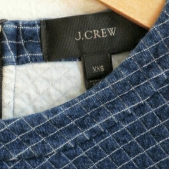 J. CREW Quilted Navy Crop Sweatshirt - Picture 7 of 8